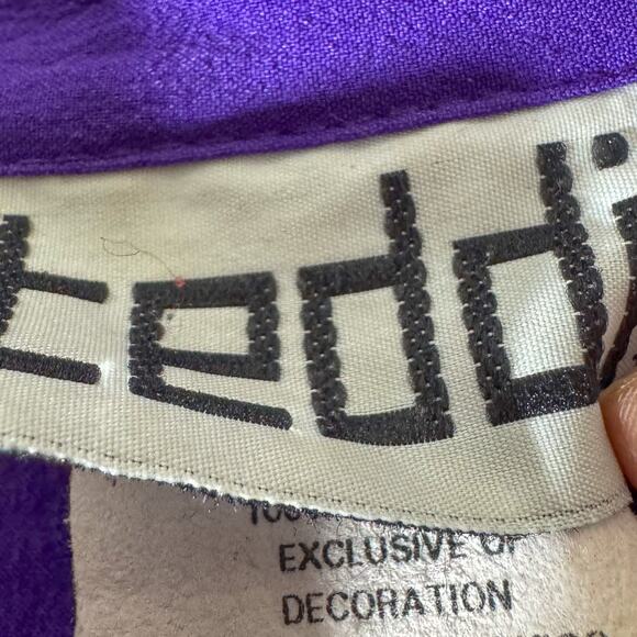 Vintage 80s/90s Freddi Purple Embroidered Western Blouse | Size Large - Picture 4 of 4